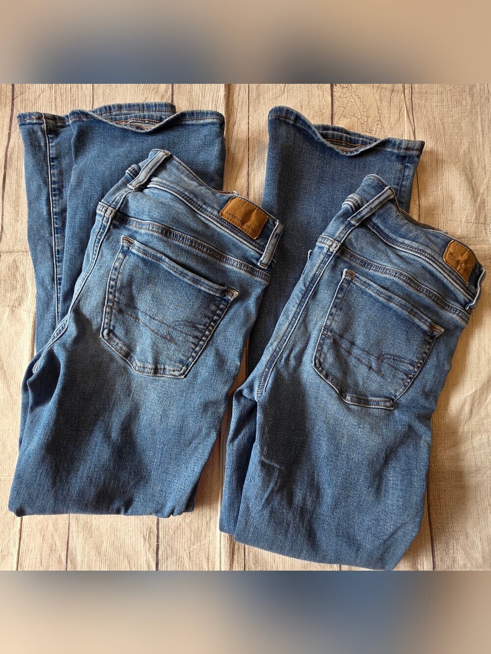 American Eagle Women's Size 2 Short & 2 X-Short Kick Boot Denim Jeans Stretchy
